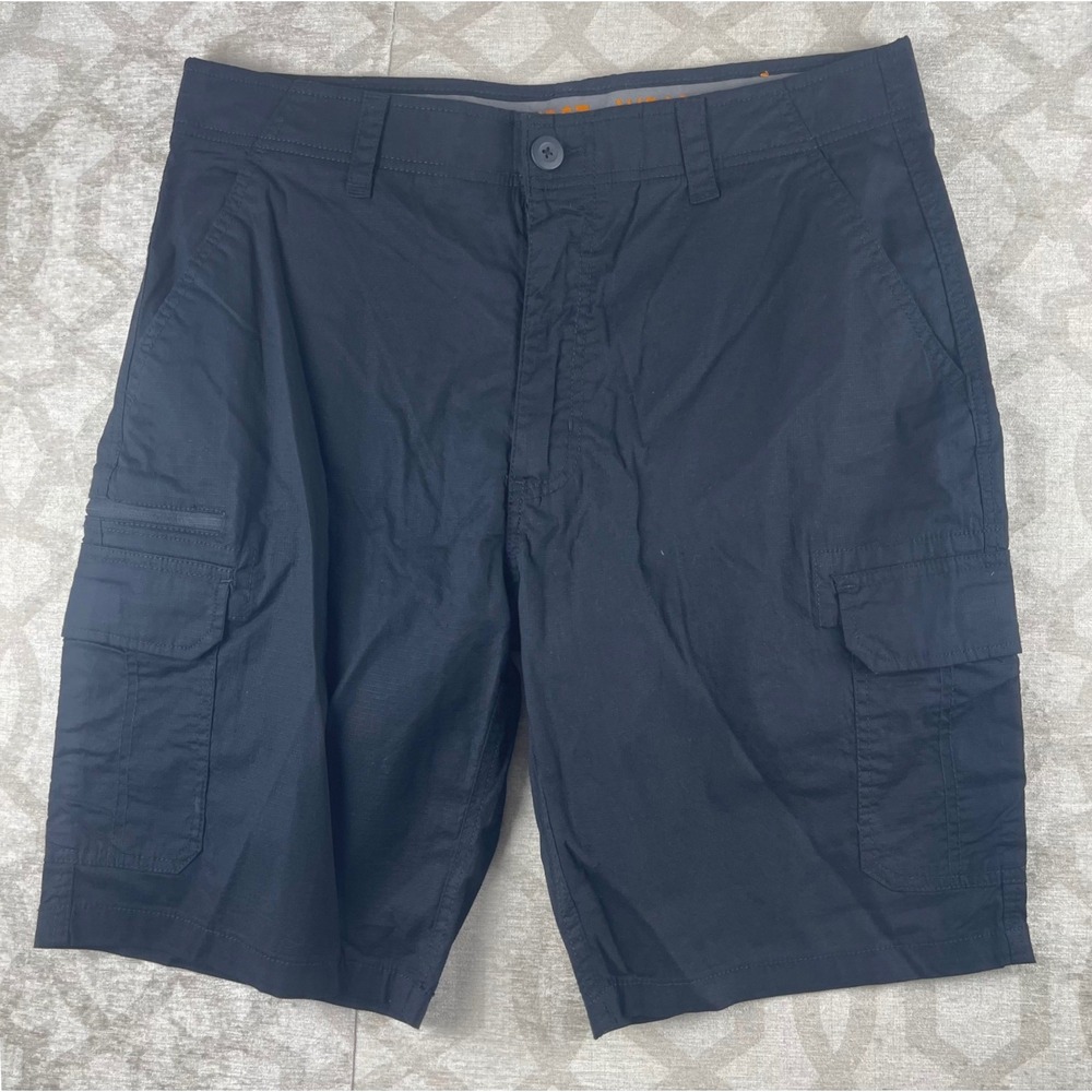 WearFirst Freeband Men 36 Black Excellent Stretch Ripstop Cargo Shorts Summer